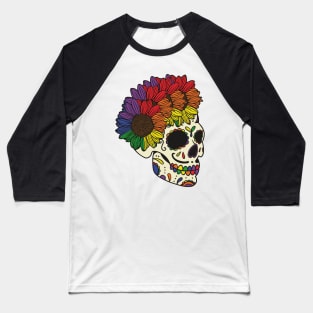 Pride Sugar Skull Baseball T-Shirt